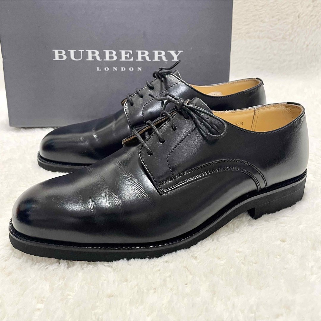 海外最新 - BURBERRY 箱付き ノバチェック 外羽根プレーントゥ バーバリー 靴