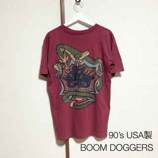 ステューシー(STUSSY)の90s未使用 USA製Boom Doggers Tシャツ オールドスケート 希少(Tシャツ/カットソー(半袖/袖なし))