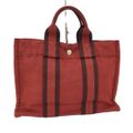 HERMES フールトゥPM トートバッグ キャンバス レッド系