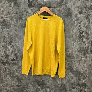 ザラ(ZARA)のセンス抜群✨ザラマン ZARA MAN【L】長袖カットソー イエロー 無地(Tシャツ/カットソー(七分/長袖))