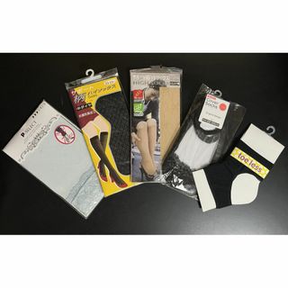  レギンス ストッキング ハイソックス シースルー トゥーレス ソックス ５点(レギンス/スパッツ)