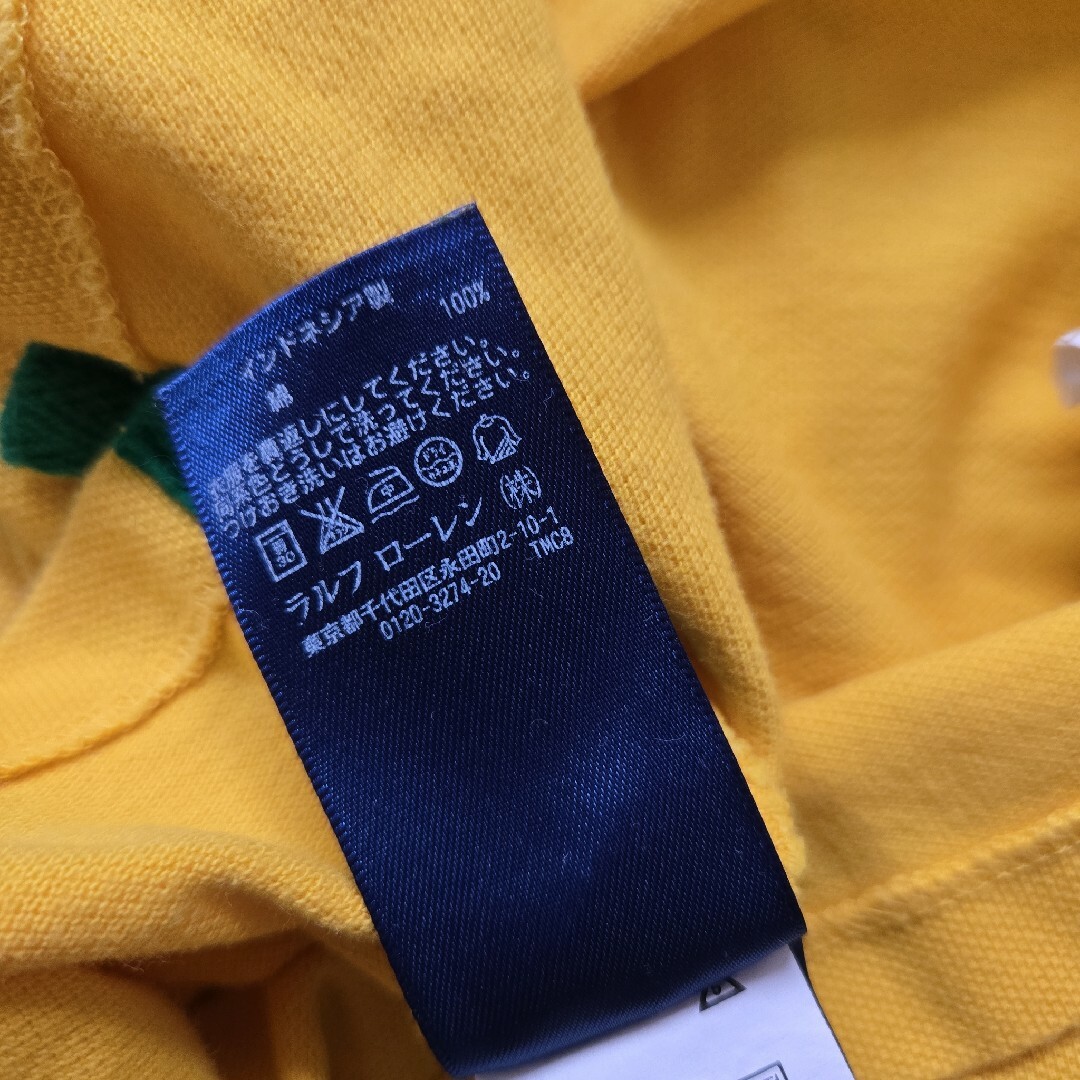 Ralph Lauren(ラルフローレン)の【RALPH LAUREN】 半袖 ポロシャツ トップス ブラジル 黄色 キッズ/ベビー/マタニティのキッズ服男の子用(90cm~)(Tシャツ/カットソー)の商品写真
