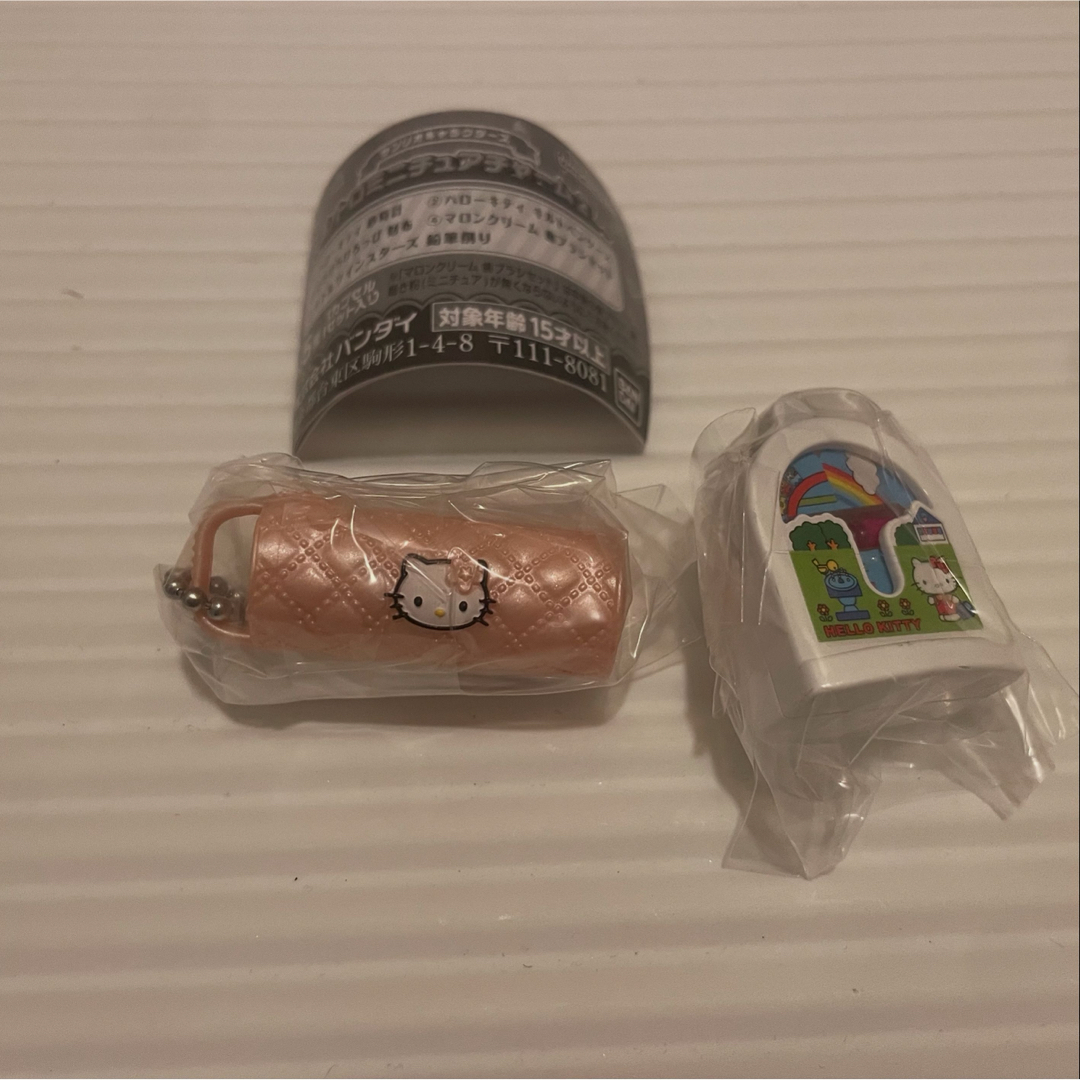 サンリオ(サンリオ)のサンリオ レトロミニチュアチャーム2 ハローキティ 2種セット ガチャ エンタメ/ホビーのおもちゃ/ぬいぐるみ(キャラクターグッズ)の商品写真