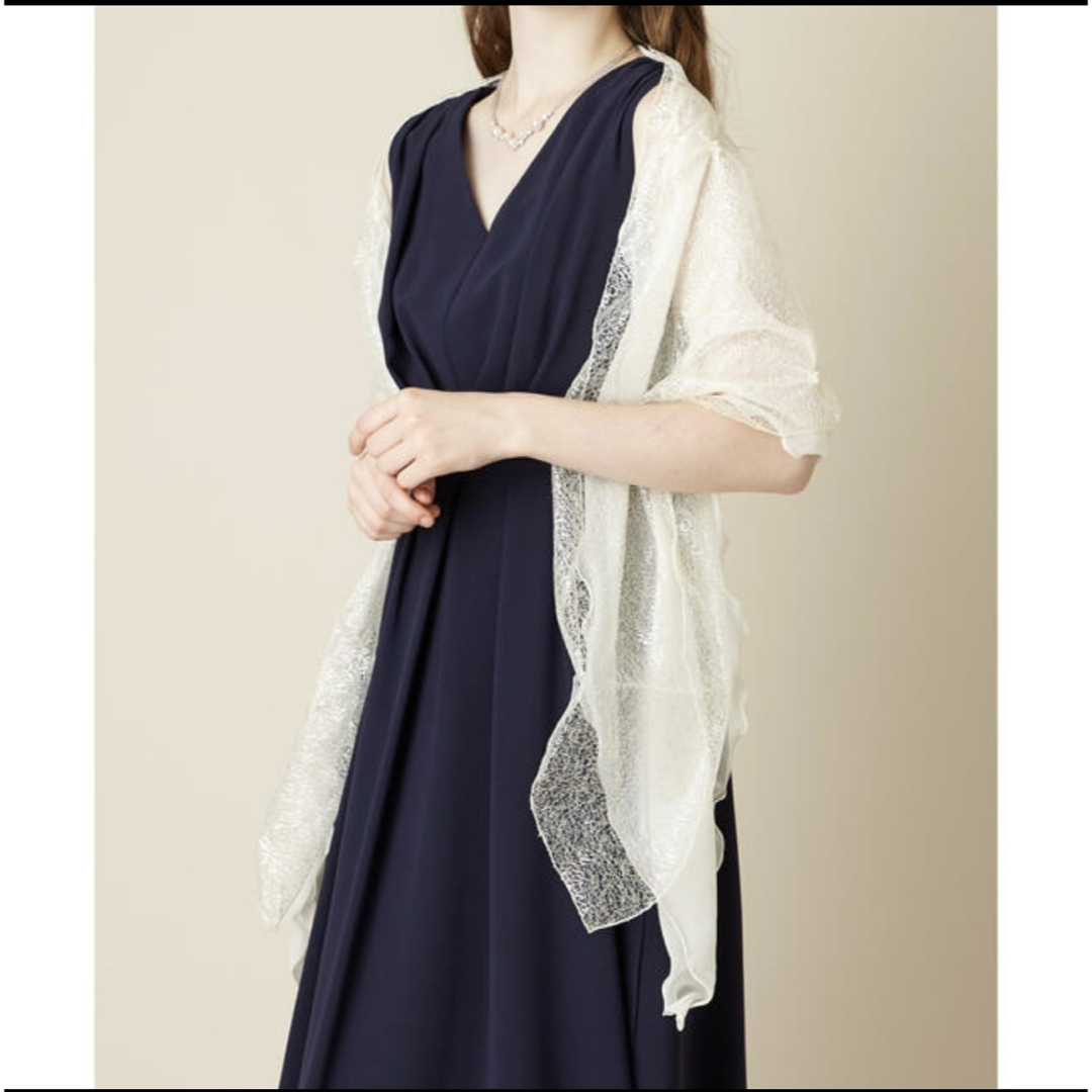 AIMER ストール マフラー シフォン×レース リバーシブルストール