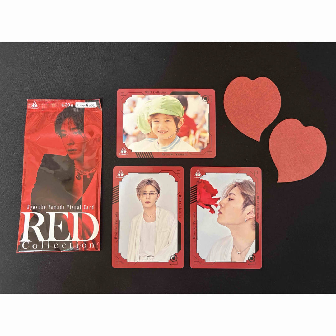 Hey! Say! JUMP(ヘイセイジャンプ)のRyosuke yamada visual card RED 山田涼介 トレカ エンタメ/ホビーのタレントグッズ(アイドルグッズ)の商品写真