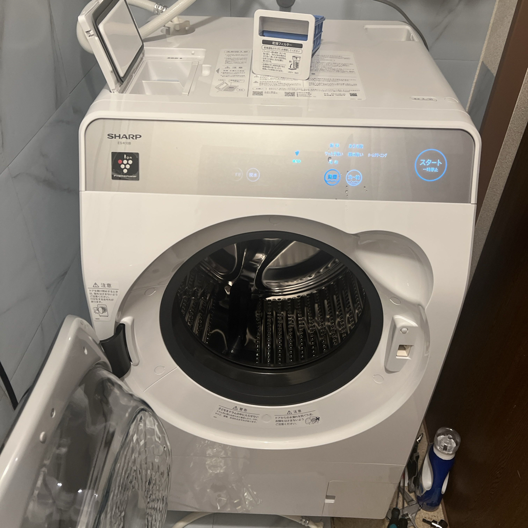 SHARP - 未使用に近い シャープ ES-K10B-WL ドラム式洗濯乾燥機