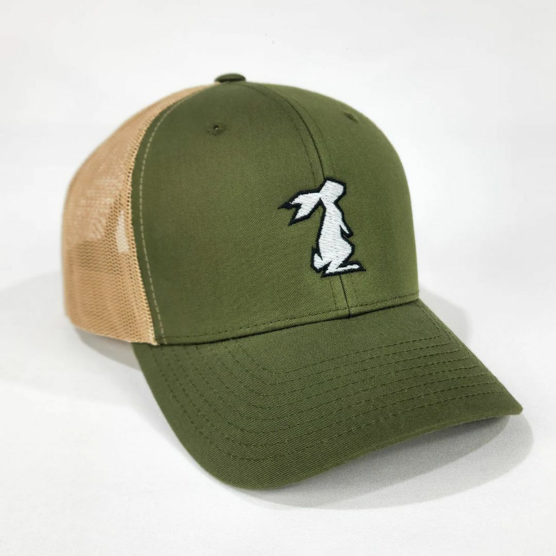 HIGH TAIL DESIGNS Logo Trucker Hat オリーブ