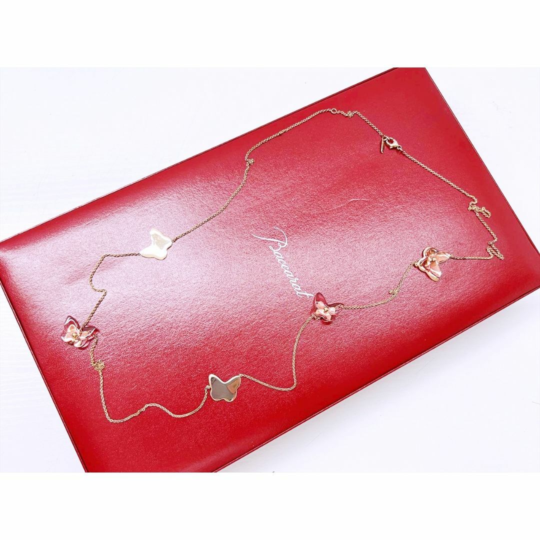 Baccarat - 美品　Baccarat　バカラ　パピヨン　リンク　ロングネックレス　925PG