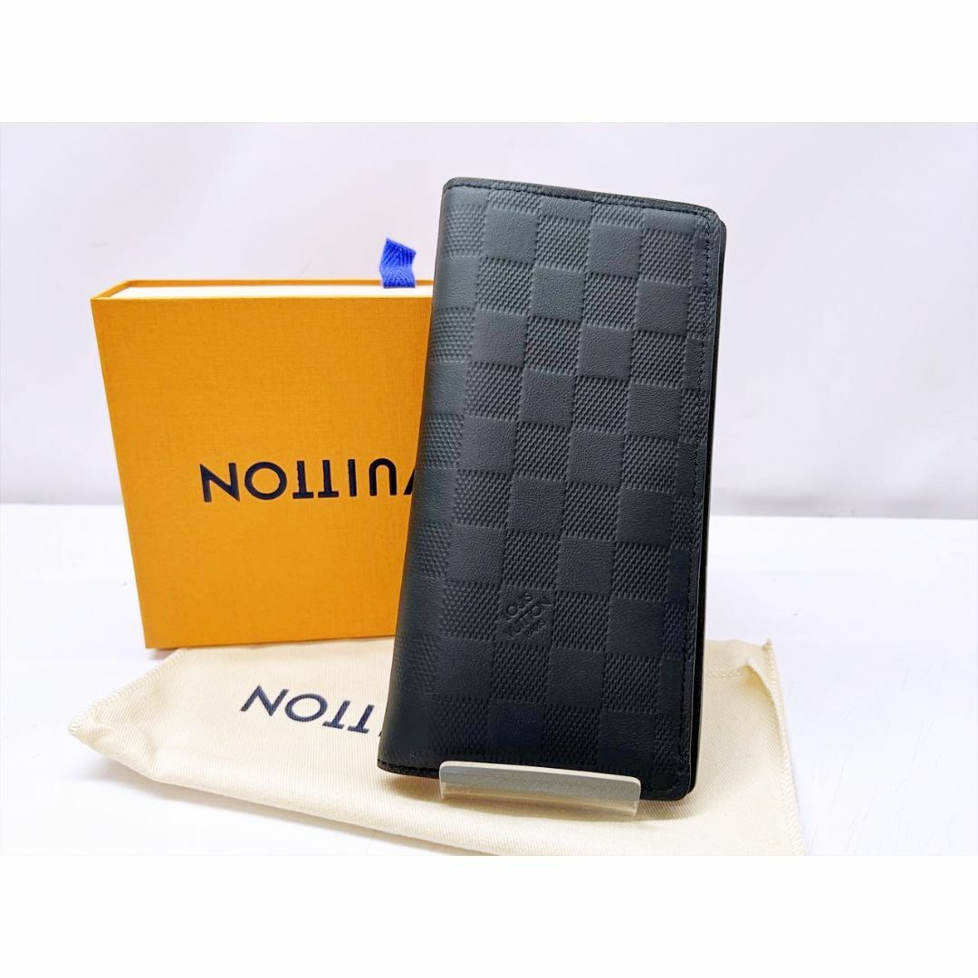 LOUIS VUITTON - ほぼ未使用　新型　ルイヴィトン　ブラザ　ダミエアンフィニ　長財布　RFID