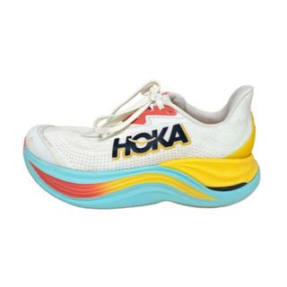 HOKAONEONE(ホカオネオネ) スニーカー 24.5 レディース - 白 インソール取外し可(スニーカー)