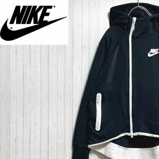 ナイキ(NIKE)のNIKE　ナイキ　パーカー　スウェット　ジップアップ　黒　ブラック　S(パーカー)