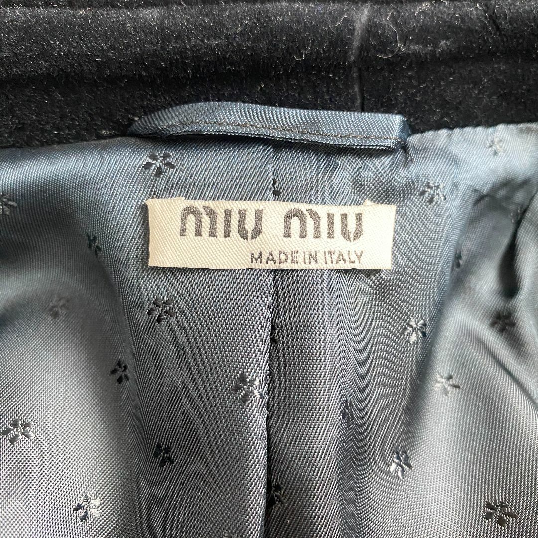 MIU MIU - 美品 ミュウミュウ ロングコート MIUMIU レース 襟