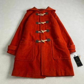 イヴサンローラン(Yves Saint Laurent)のイヴサンローラン　ダッフルコート　希少カラー　オレンジ　フード　ウール100(ダッフルコート)