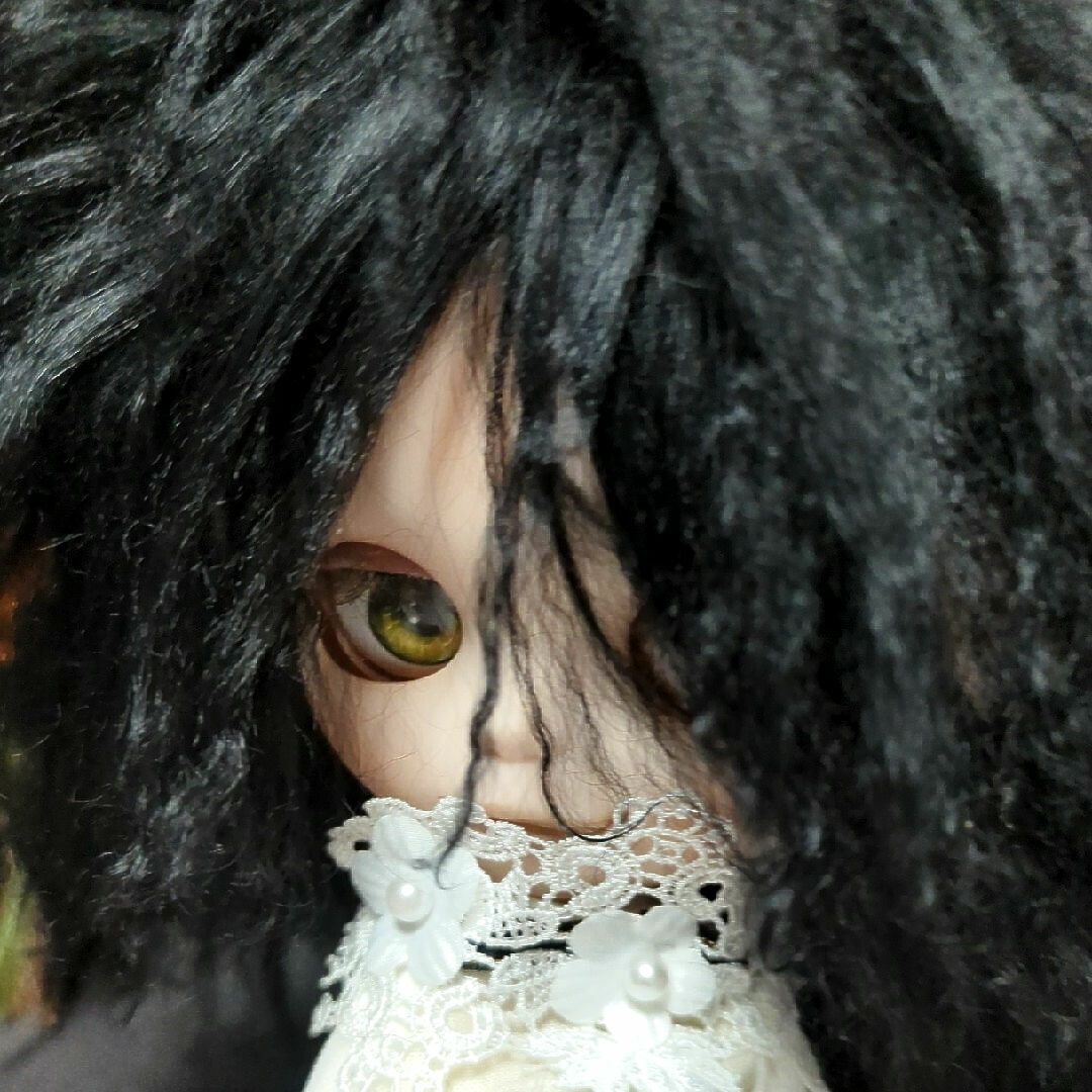 チベットラムウィッグ🖤SEXYブラック③ ハンドメイドのぬいぐるみ/人形(人形)の商品写真
