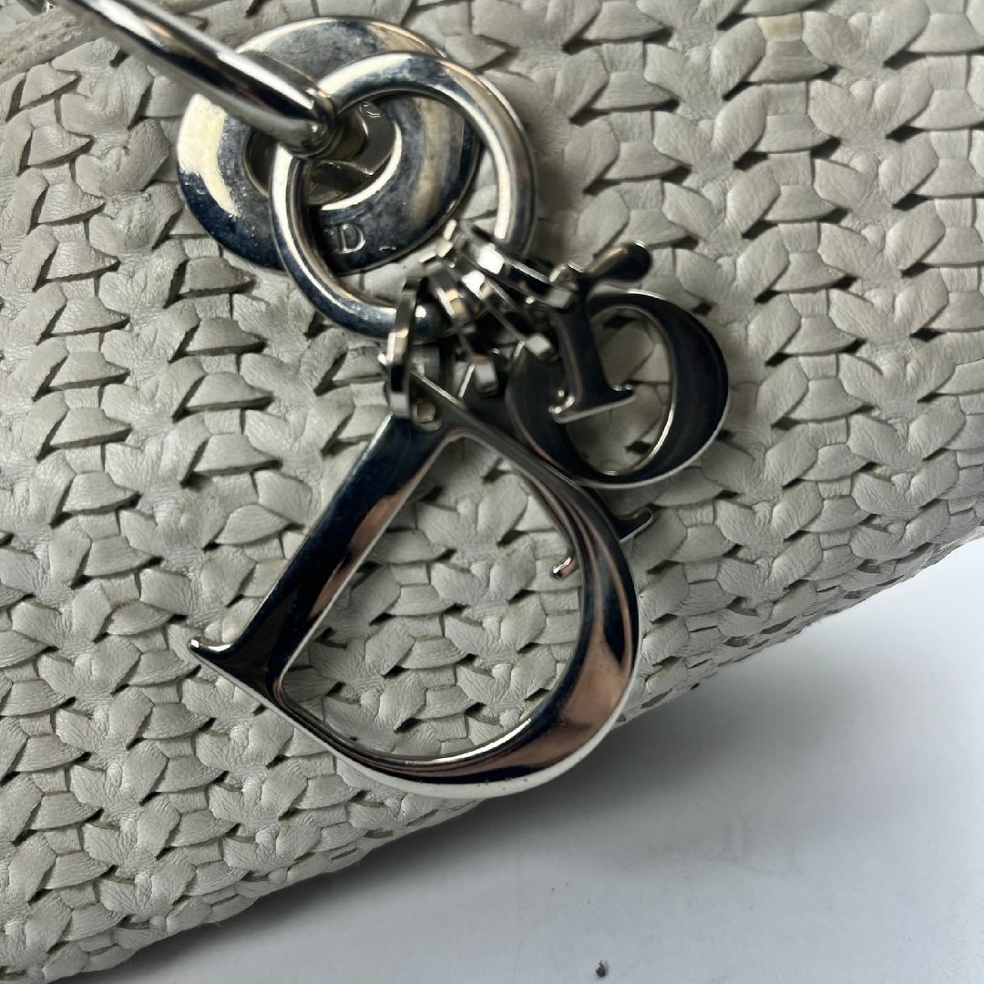 【通販激安】 - Dior Christian Christian レザーバッグ 編み込み Dior バッグ