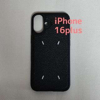 iPhone 16plus ケース レザー調 ブラック(iPhoneケース)