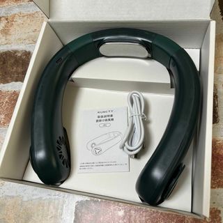 ネッククーラー 首掛け扇風機 グリーン 冷却プレート ネックファン 羽なし 緑(扇風機)