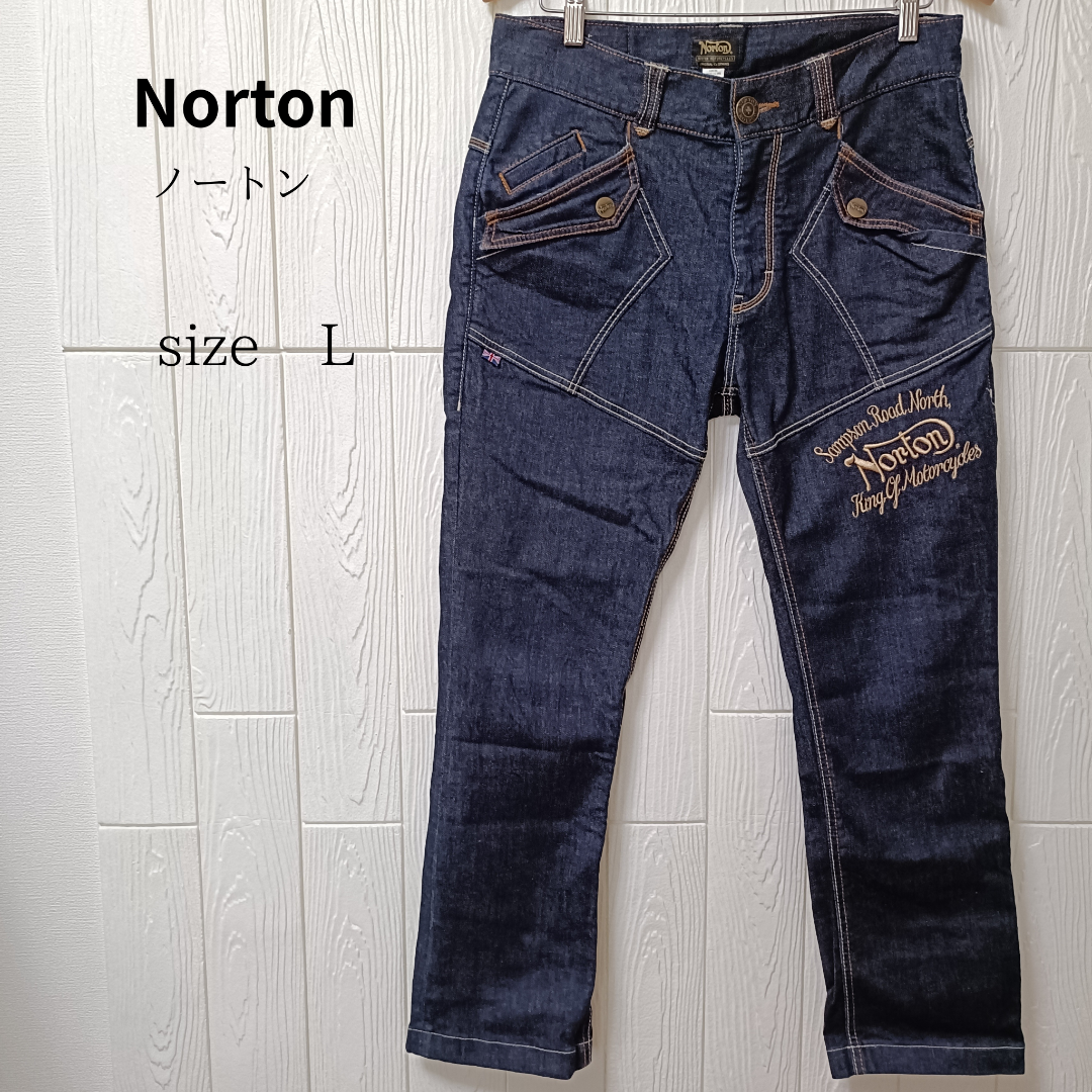 Norton デニム ノートン ジーンズ Norton 刺繍デニムパンツ メンズ : ZOZOTOWN