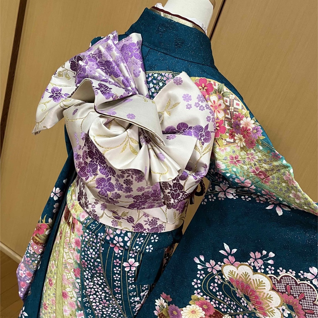 古典調振袖 6点セット グリーン ⑥の通販 by yuka321G's shop 古典調振袖 6点セット グリーン ⑥の通販 by yuka321G's shop