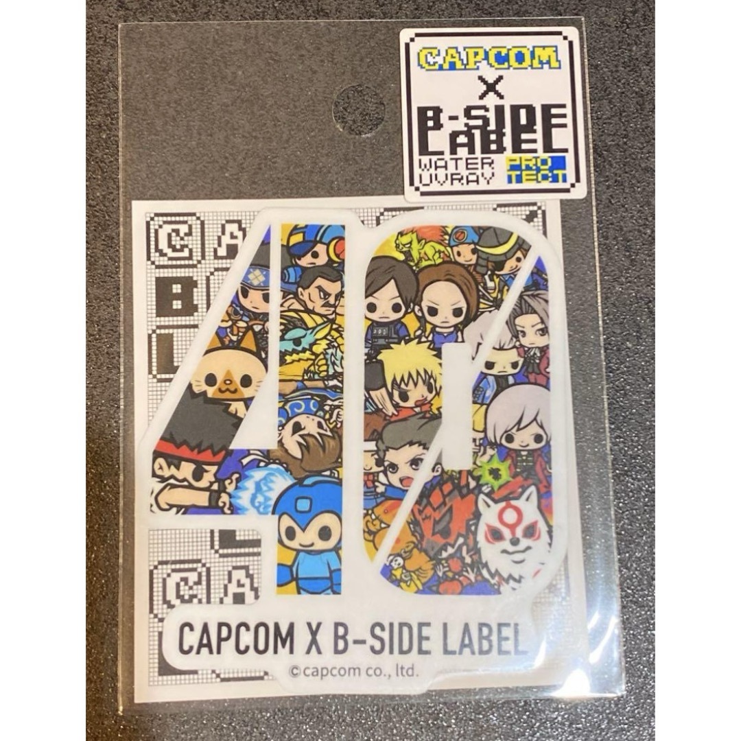 カプコン 40周年記念 B-SIDE LABEL ステッカー エンタメ/ホビーのおもちゃ/ぬいぐるみ(キャラクターグッズ)の商品写真