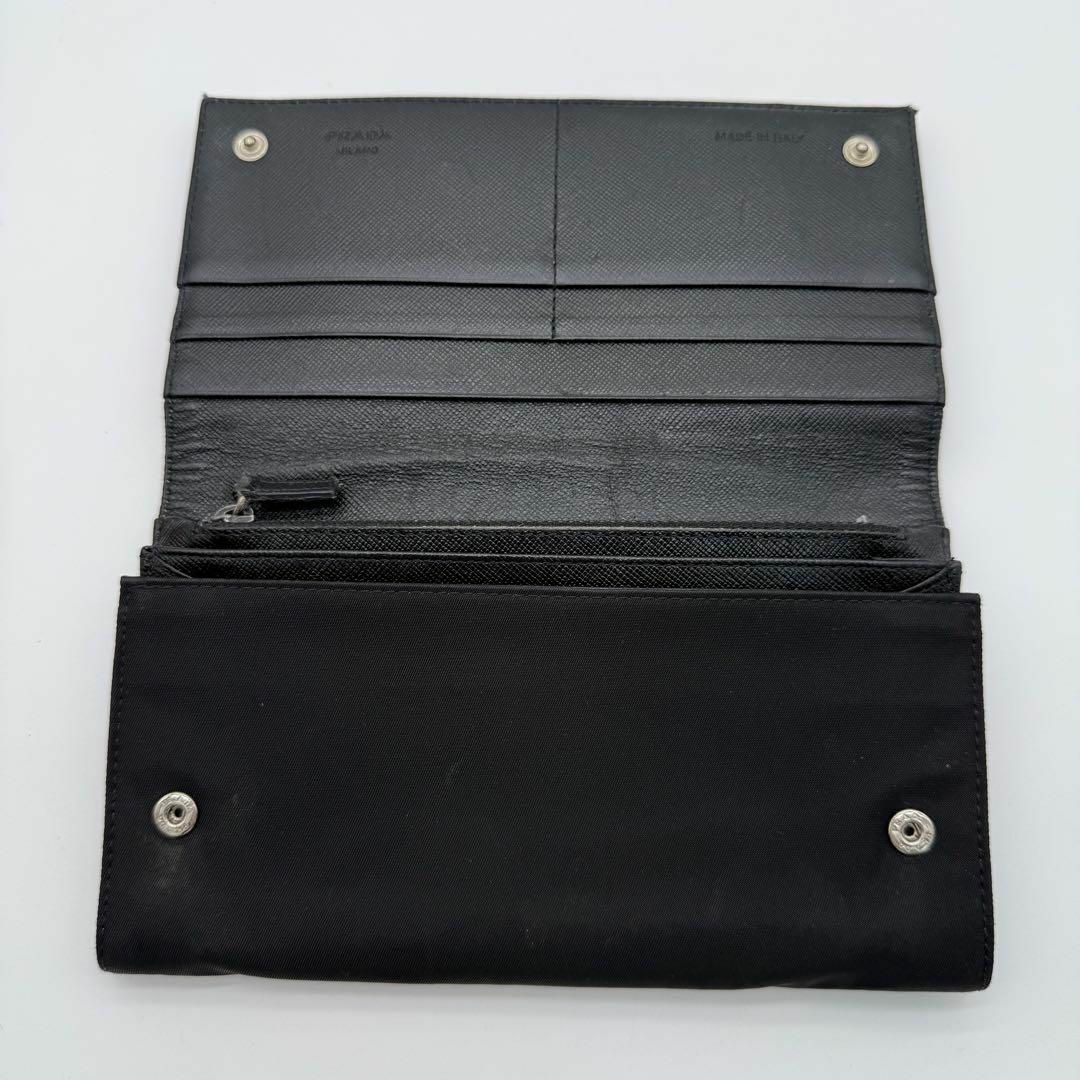 【レビューで送料無料】 【良品】PRADA - PRADA 3角ロゴプレート ナイロン 長財布 小物