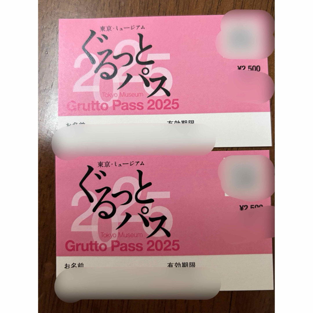 ぐるっとパス2025 2枚セット チケットの施設利用券(美術館/博物館)の商品写真