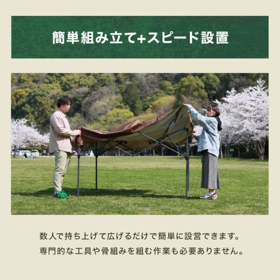 ワンタッチ☆ タープテント 高耐久 撥水 2m×2m アイスグレー 他 ワンタッチ☆ タープテント 高耐久 撥水 2m×2m アイスグレー 他