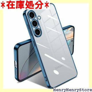 Samsung Galaxy S25 ケース クリア PU ー ブルー 2425(その他)
