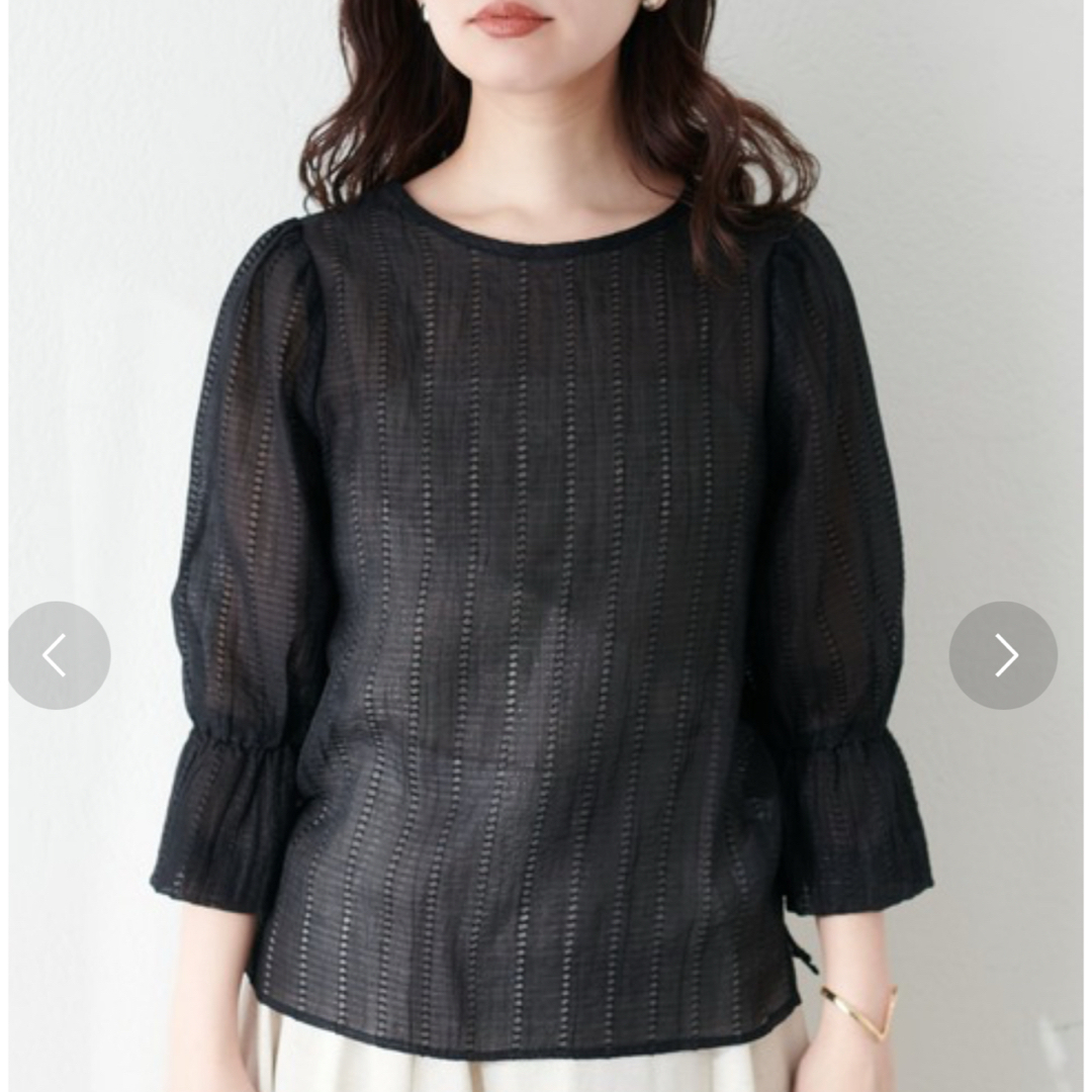 natural couture(ナチュラルクチュール)のnatural couture 7分袖トップス レディースのトップス(シャツ/ブラウス(長袖/七分))の商品写真