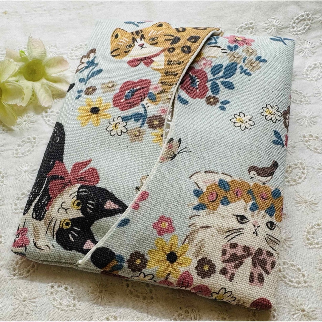 ハンドメイド ポケットティッシュケース 猫シリーズ ハンドメイドのファッション小物(その他)の商品写真