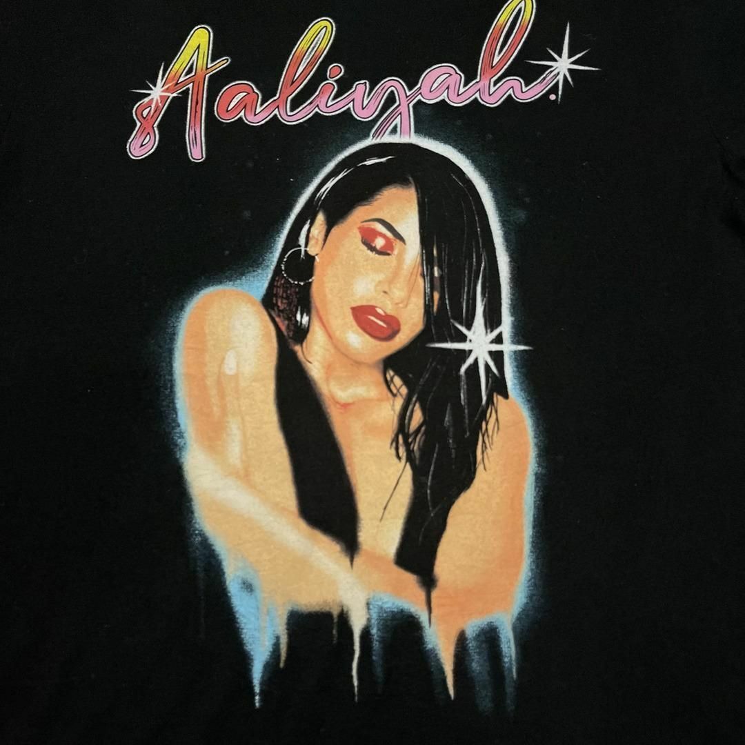 【1241】AALIYAH アリーヤアーティストTシャツ半袖黒ブラックMサイズ メンズのトップス(Tシャツ/カットソー(半袖/袖なし))の商品写真