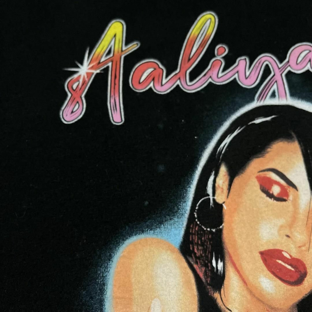 【1241】AALIYAH アリーヤアーティストTシャツ半袖黒ブラックMサイズ メンズのトップス(Tシャツ/カットソー(半袖/袖なし))の商品写真