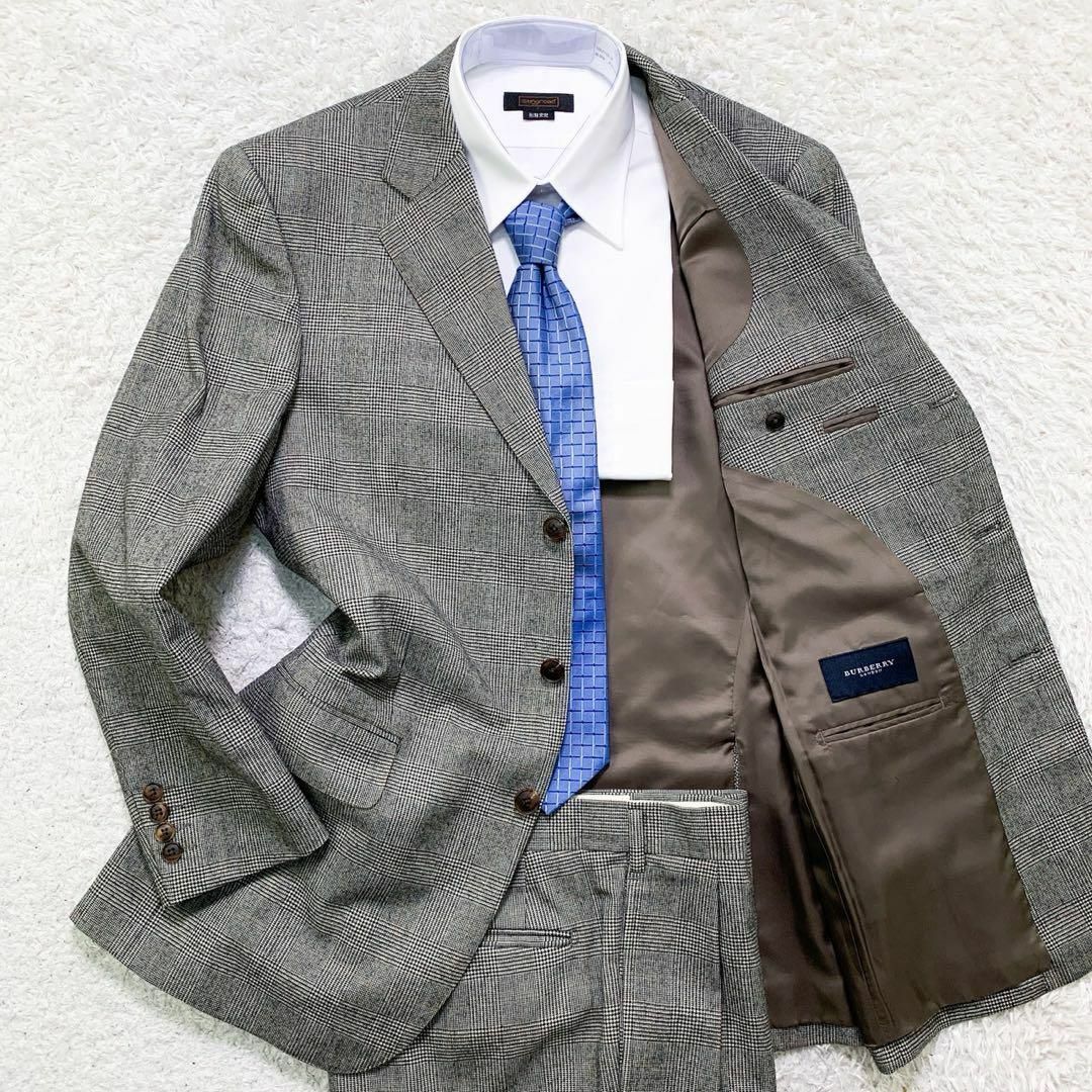 BURBERRY - BURBERRY バーバリー セットアップ グレンチェック L相当 カシミヤ混
