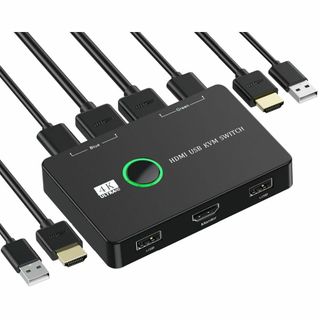 KVMスイッチ-NUIKOTI HDMI KVM切替器 2入力1出力 4K@60(PC周辺機器)