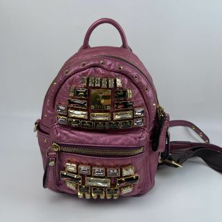 MCM - MCM リュック ビジュー装飾 ピンク