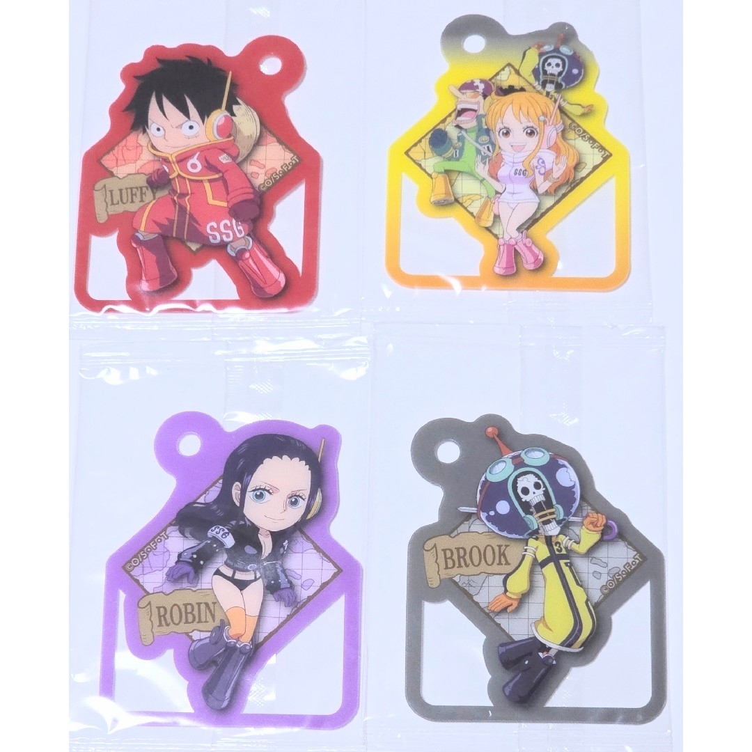 ONE PIECE(ワンピース)の不二家 ワンピース オリジナルプラカード 4枚セット エンタメ/ホビーのおもちゃ/ぬいぐるみ(キャラクターグッズ)の商品写真