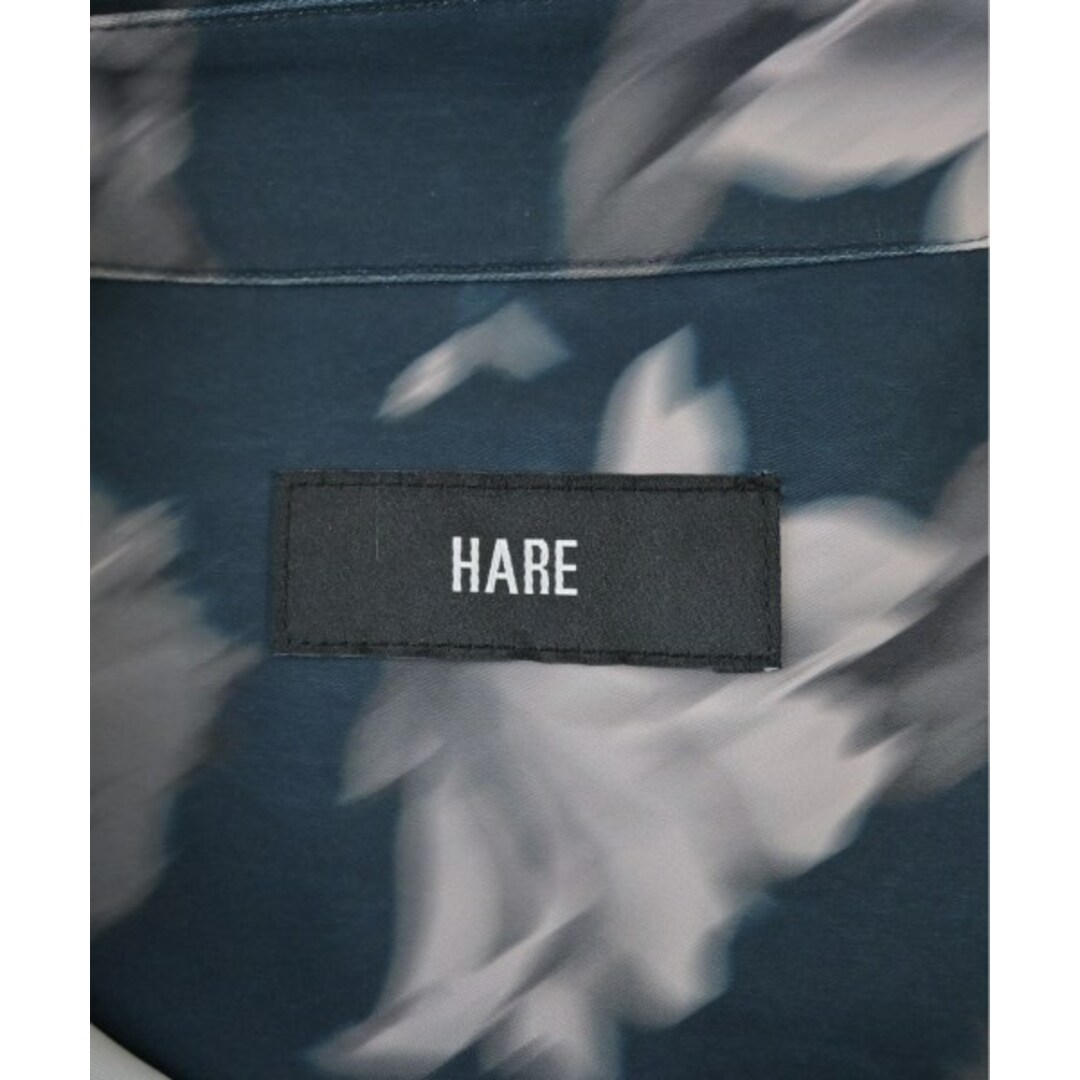 HARE(ハレ)のHARE ハレ カジュアルシャツ F 紺xグレー(花柄) 【古着】【中古】 メンズのトップス(シャツ)の商品写真