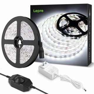 Lepro LEDテープライト ストリップライト 昼光色 6000k 無段階調(ライト/ランタン)