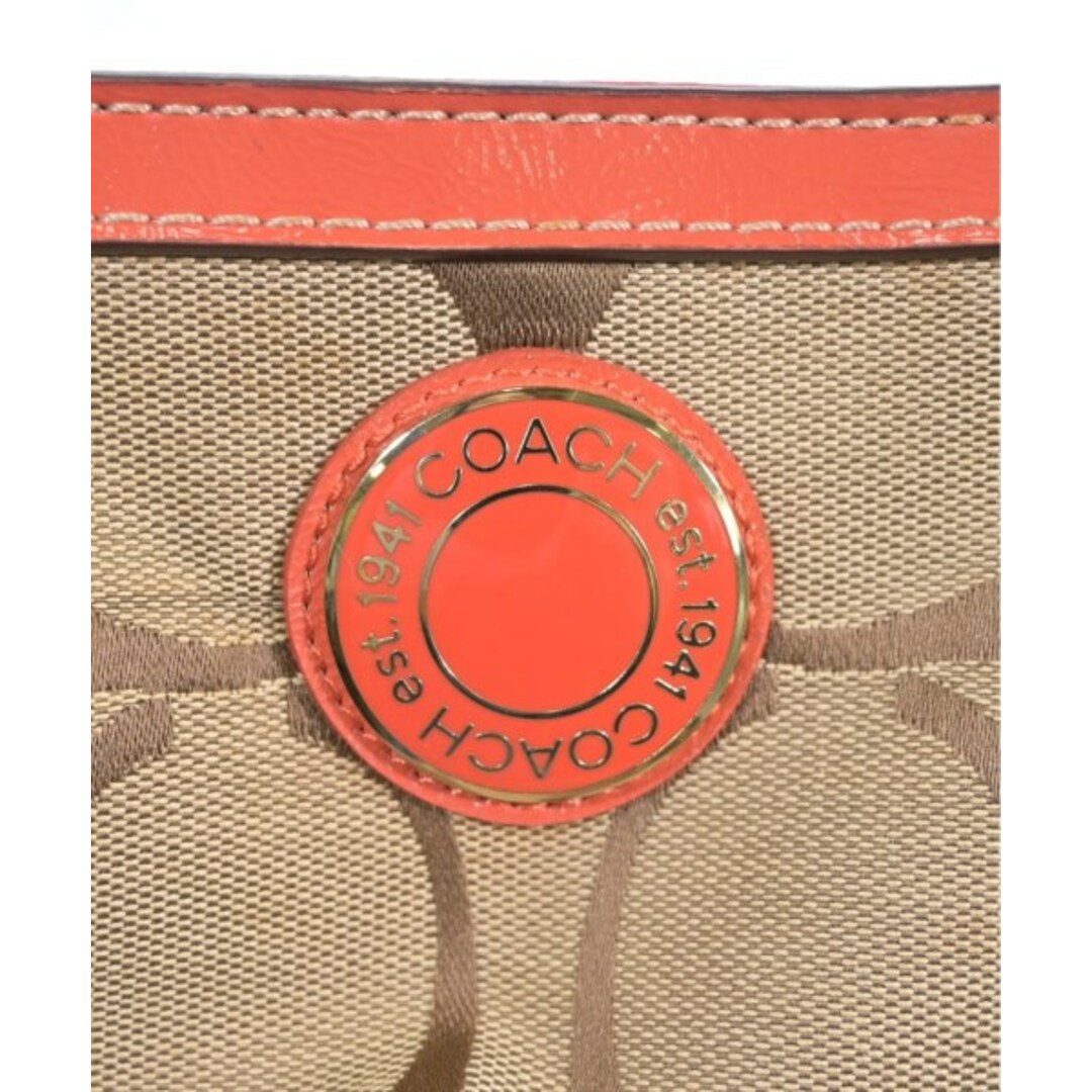 COACH - COACH コーチ ハンドバッグ - ベージュxオレンジ(総柄
