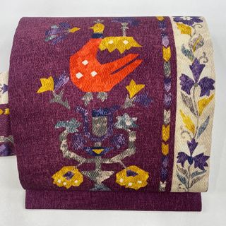 名古屋帯 美品 秀品 正絹 【中古】(帯)