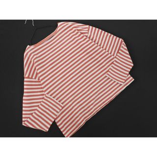 コーエン(coen)のcoen コーエン ボーダー ワイド幅 カットソー sizeM/白ｘピンク ■◇ レディース(カットソー(長袖/七分))