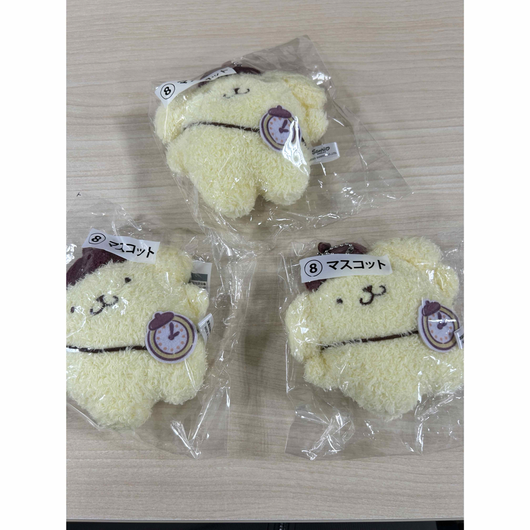 サンリオ(サンリオ)のポムポムプリン 一番くじ マスコット3個 エンタメ/ホビーのおもちゃ/ぬいぐるみ(キャラクターグッズ)の商品写真