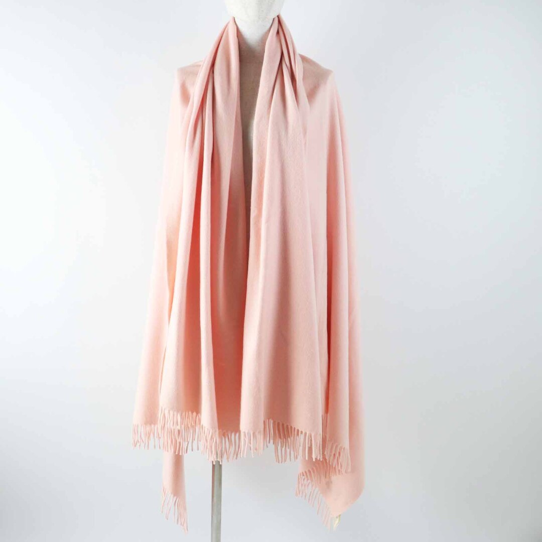 【HERMES】カシミヤ100% マフラーストール　ピンク HERMES エルメス HERMES 大判ショール マフラー ストール