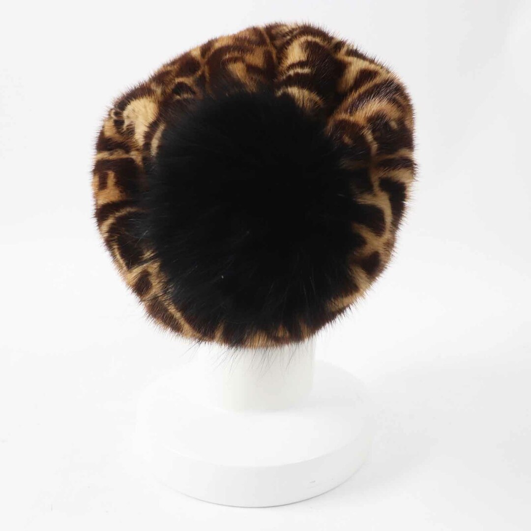 FENDI フェンディ ニット 帽子 キャップ ズッカ柄