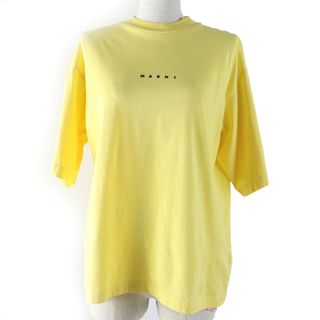 マルニ(MARNI)の極美品☆MARNI マルニ 23SS THJE0263P1 コットン100％ ロゴプリント 半袖Ｔシャツ トップス イエロー 36 正規品 レディース(Tシャツ(半袖/袖なし))