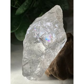 アーカンソー産　万華鏡　レインボー　かち割り水晶　ロック水晶　原石　クリスタル(置物)