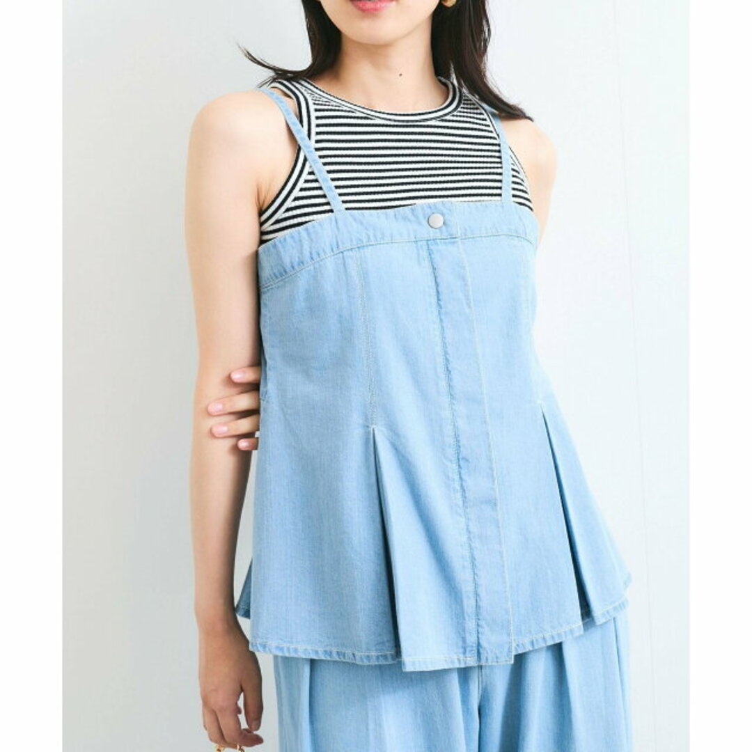 ViS(ヴィス)の【ブルー（44）】ライトオンスデニムビスチェ レディースのトップス(キャミソール)の商品写真