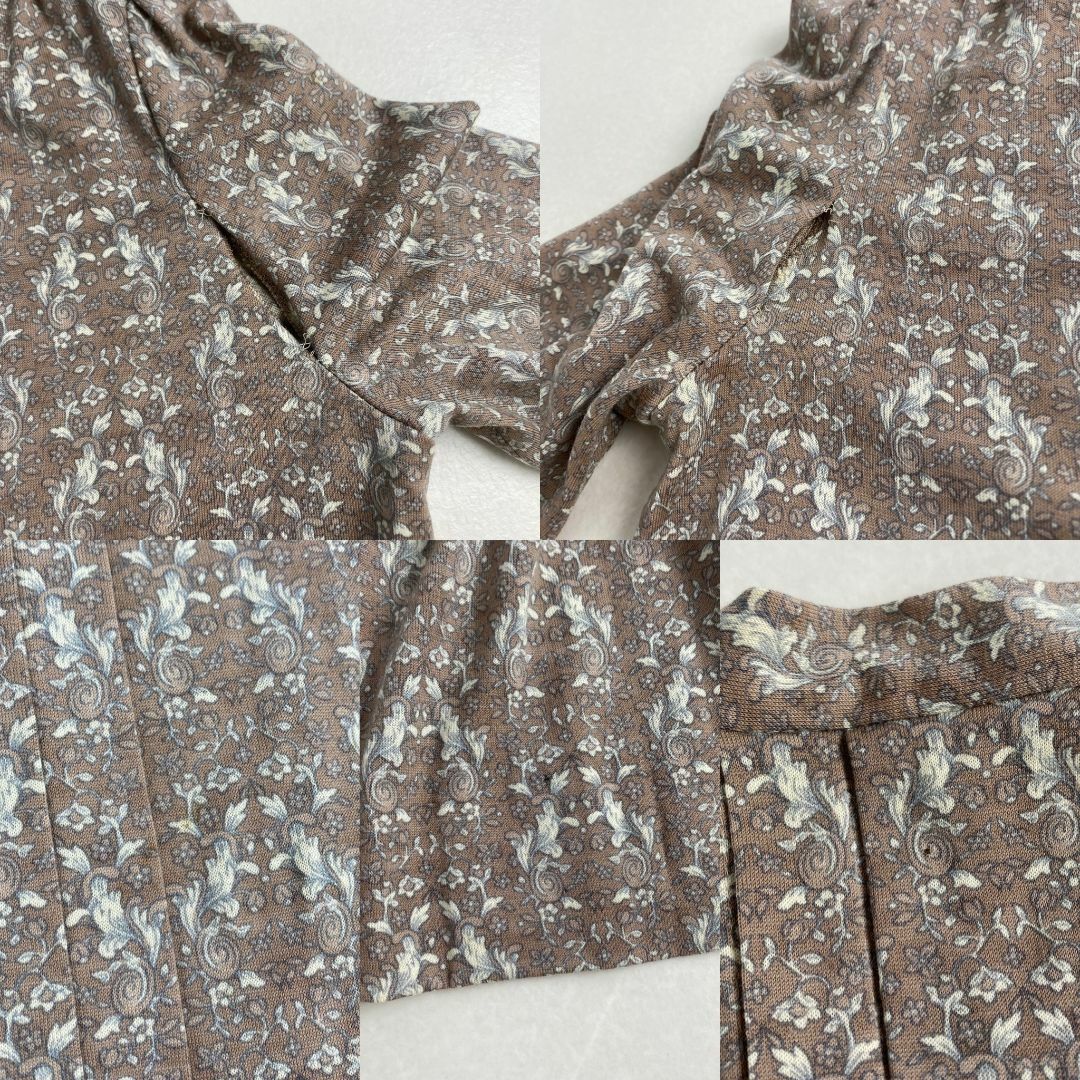 【セール】 VINTAGE - ヴィンテージ ロングワンピース ボウタイ 花柄 ワンピース