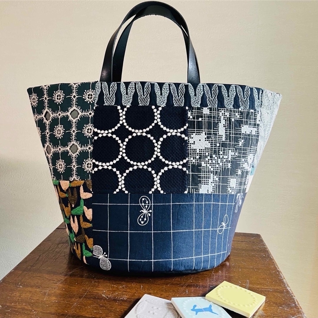 ハンドメイド ミナペルホネン パッチワークショルダートート