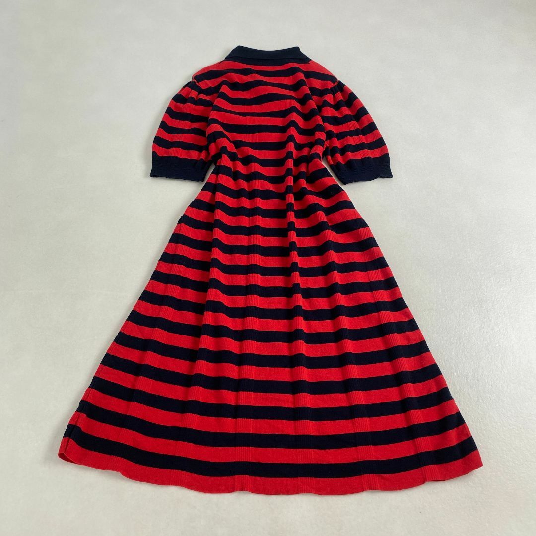 年末のプロモーション特価！ 美品 - GUCCI グッチ ボーダー ロゴワッペン ニット ワンピース ワンピース